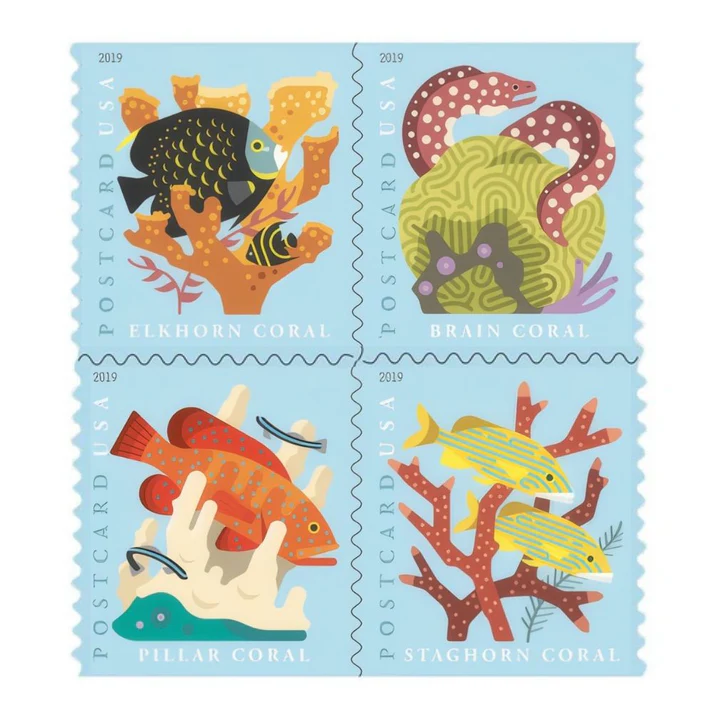 Coral Reefs Postcard 2019 1 - USPS Forever Stamps Coral Reefs Postcard 2019