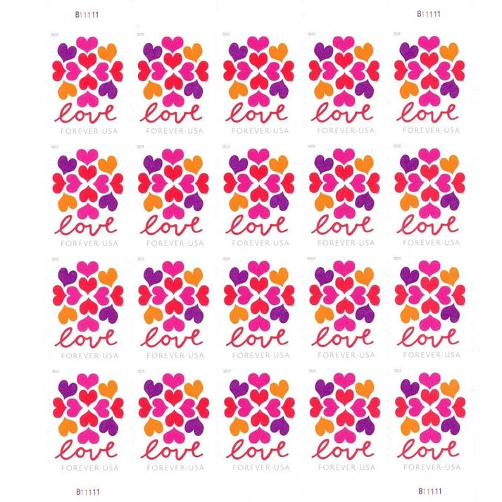 HeartsBlossomLove2019 2 - USPS Forever Stamps