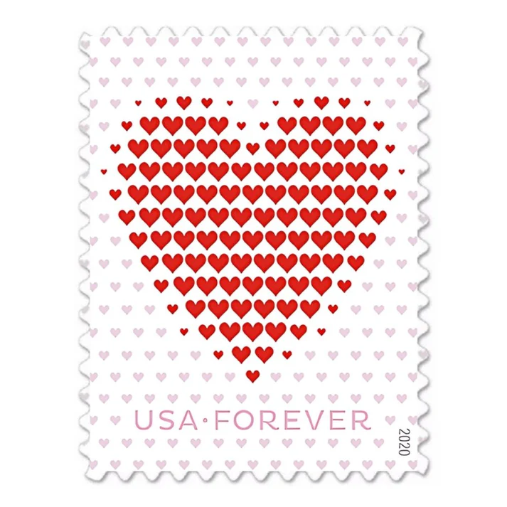 Made of Hearts 2020 1 - USPS Forever Stamps Made of Hearts 2020
