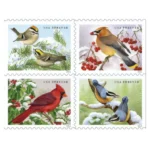 Songbirds in Snow 2016 2 - USPS Forever Stamps SongbirdsinSnow2016 - USPS Forever Stamps