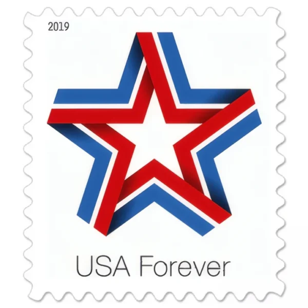 USPS Stamps 17 - USPS Forever Stamps StarRibbon2019 - USPS Forever Stamps