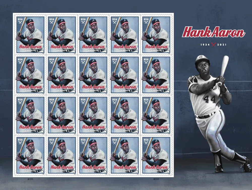 Hank Aaron 2024 1 - USPS Forever Stamps Hank Aaron 2024
