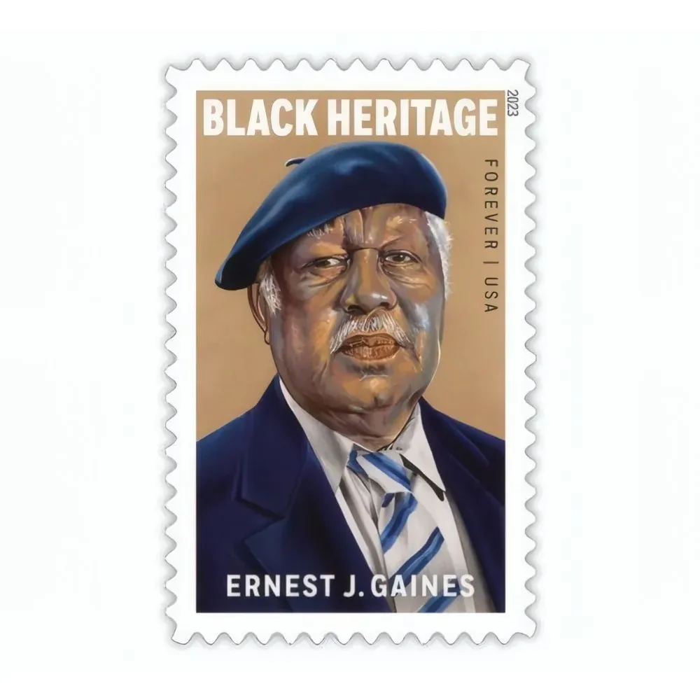 Black Heritage Celebrating Ernest J. Gaines 2023 1 - USPS Forever Stamps Black Heritage Celebrating Ernest J. Gaines 2023