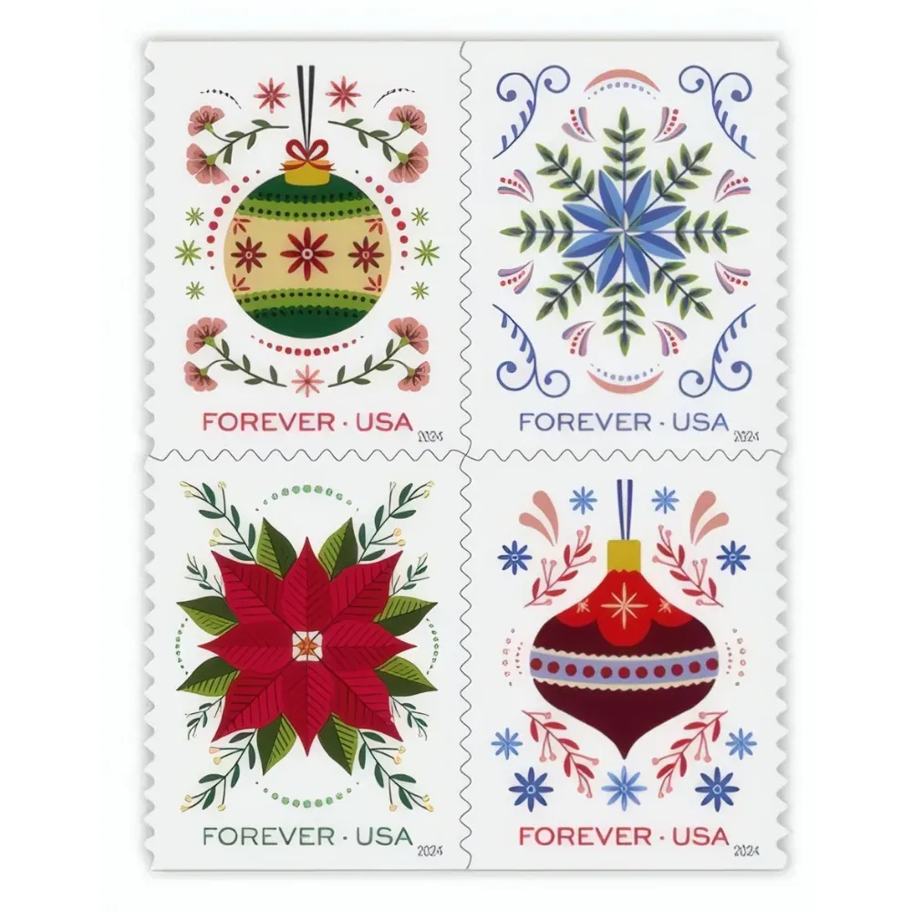 Holiday Joy 2024 1 - USPS Forever Stamps Holiday Joy 2024