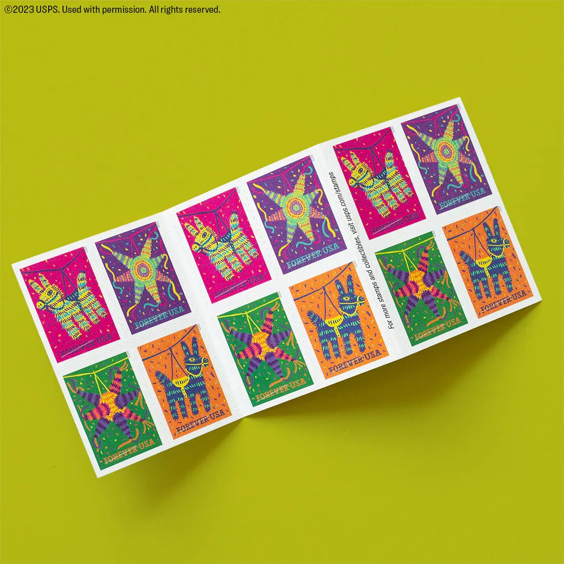 Pinatas2023-Booklet Pinatas2023 Booklet - USPS Forever Stamps