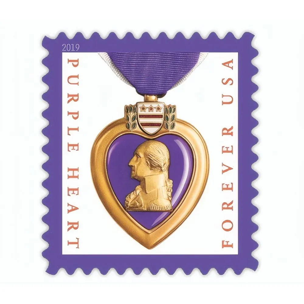 Purple Heart Medal 2019 1 - USPS Forever Stamps Purple Heart Medal 2019