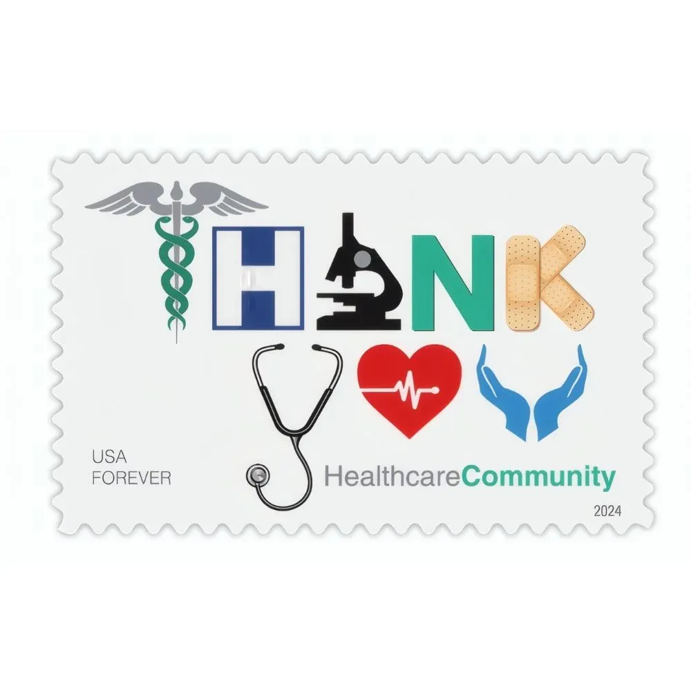 Thank You, Healthcare Community 2024 1 - USPS Forever Stamps Thank You, Healthcare Community 2024